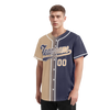 Custom Beige Blue Gradient Fashion Personalized Authentic Baseball Jersey BSBJ01-D0a7080