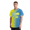 Custom Yellow Blue Gradient Fashion Personalized Authentic Baseball Jersey BSBJ01-D0a7aa0