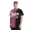 Custom Pink Black Gradient Fashion Personalized Authentic Baseball Jersey BSBJ01-D0a7099