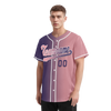 Custom Purple Pink Gradient Fashion Personalized Authentic Baseball Jersey BSBJ01-D0a7a0e