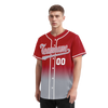 Custom Red Grey Fade Fashion Personalized Authentic Baseball Jersey BSBJ01-D0a70bb