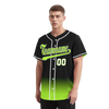 Custom Black Green Fade Fashion Personalized Authentic Baseball Jersey BSBJ01-D0a70e7