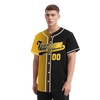 Custom Yellow Black Gradient Fashion Personalized Authentic Baseball Jersey BSBJ01-D0a7a00