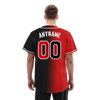 Custom Red Black Gradient Fashion Personalized Authentic Baseball Jersey BSBJ01-D0a707a