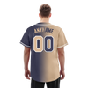 Custom Beige Blue Gradient Fashion Personalized Authentic Baseball Jersey BSBJ01-D0a7080