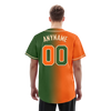 Custom Orange Green Gradient Fashion Personalized Authentic Baseball Jersey BSBJ01-D0a708d