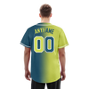 Custom Yellow Green Gradient Fashion Personalized Authentic Baseball Jersey BSBJ01-D0a709d