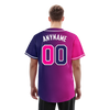 Custom Pink Blue Gradient Fashion Personalized Authentic Baseball Jersey BSBJ01-D0a7aab