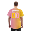 Custom Yellow Pink Gradient Fashion Personalized Authentic Baseball Jersey BSBJ01-D0a7aac