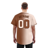 Custom Beige Brown Gradient Fashion Personalized Authentic Baseball Jersey BSBJ01-D0a708e