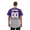 Custom Purple Grey Fade Fashion Personalized Authentic Baseball Jersey BSBJ01-D0a70cd