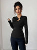 Twist Front Ring Detail Long Sleeve T-Shirt by Simply Love