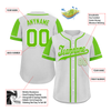 Custom Gray Green Raglan Sleeves Personalized Authentic Baseball Jersey BSBJ01-D017190