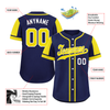 Custom Blue Yellow Raglan Sleeves Personalized Authentic Baseball Jersey BSBJ01-D017182