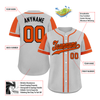 Custom Gray Orange Raglan Sleeves Personalized Authentic Baseball Jersey BSBJ01-D017187