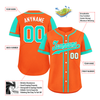 Custom Orange Cyan Raglan Sleeves Personalized Authentic Baseball Jersey BSBJ01-D017193