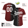 Custom Black Red Gradient Fashion Personalized Authentic Baseball Jersey BSBJ01-D0a7aae