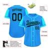 Custom Blue Cyan Raglan Sleeves Personalized Authentic Baseball Jersey BSBJ01-D017199