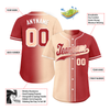 Custom Beige Red Gradient Fashion Personalized Authentic Baseball Jersey BSBJ01-D0a708f