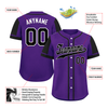 Custom Purple Black Raglan Sleeves Personalized Authentic Baseball Jersey BSBJ01-D017185