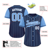 Custom Blue Stripe Fashion Personalized Authentic Baseball Jersey BSBJ01-D017230