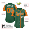 Custom Green Orange Raglan Sleeves Personalized Authentic Baseball Jersey BSBJ01-D017208