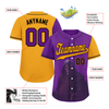 Custom Purple Yellow Skull Fashion Personalized Authentic Baseball Jersey BSBJ01-D017149