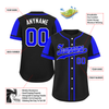 Custom Blue Black Raglan Sleeves Personalized Authentic Baseball Jersey BSBJ01-D017169