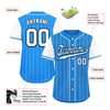 Custom Blue White Stripe Fashion Personalized Authentic Baseball Jersey BSBJ01-D017214