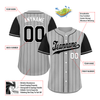 Custom Gray Black Stripe Fashion Personalized Authentic Baseball Jersey BSBJ01-D017254