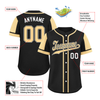 Custom Black Yellow Raglan Sleeves Personalized Authentic Baseball Jersey BSBJ01-D017196