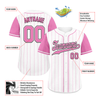 Custom White Pink Stripe Fashion Personalized Authentic Baseball Jersey BSBJ01-D017225