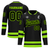 Custom Black Green Personalized Hockey Jersey HCKJ01-D0a70b8