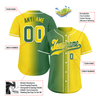 Custom Green Yellow Gradient Fashion Personalized Authentic Baseball Jersey BSBJ01-D0a707d