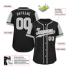 Custom Black Gray Raglan Sleeves Personalized Authentic Baseball Jersey BSBJ01-D017175