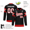 Custom Black Red Personalized Hockey Jersey HCKJ01-D0a70b0