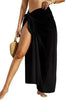 Sheer Chiffon High-Slit Swim Cover-Up Dress – Floral Print, One Size by FitiqueFit