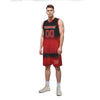 Custom Black Red Fade Fashion Sports Uniform Basketball Jersey BBJ01-D020102-4