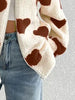 Cute Heart Zip Up Drop Shoulder Furry Jacket Cozy & Trendy Cold-Weather Essential Warm Soft Winter Jacket For Your Girl by Stevvex