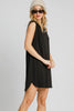 Round Neck Sleeveless High-Low Curved Hemline Mini Dress – Trendy High-Low Dress, Sleeveless Mini Dress, Curved Hemline Dress, Flattering Round Neck Dress, Chic High-Low Dress by Stevvex
