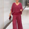 Solid-Color Chiffon Two-Piece Set – 10 Colors, S–5XL by FitiqueFit