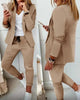 Lapel Blazer & Drawstring Trousers OL Suit – 12 Colors XS–3XL by FitiqueFit