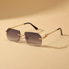 Gold Frame Cheetah Rimless Sunglasses – INS Hip-Hop Style by FitiqueFit