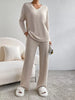 Ribbed Knit V-Neck Top and Pants Set by Wild and Free Boutique