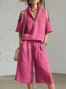 Short-Sleeve Shirt & Loose Shorts Two-Piece Set | Casual by FitiqueFit