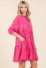 Zebra Print Button Down Shirt Mini Dress For Women – Fluttering, Bold and Fashion-Forward Dress with Pocketed Tiered Design by Stevvex