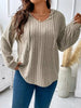 Ribbed Knit Drawstring Hooded T-Shirt by Simply Love
