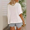 Women's Hollow-Out Drop-Shoulder Loose Knit Top by FitiqueFit