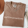 Coffee & Huskies T-Shirt by EnjoyMyDesign LLC