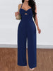 Devine Tie Back Backless Crisscross Jumpsuit